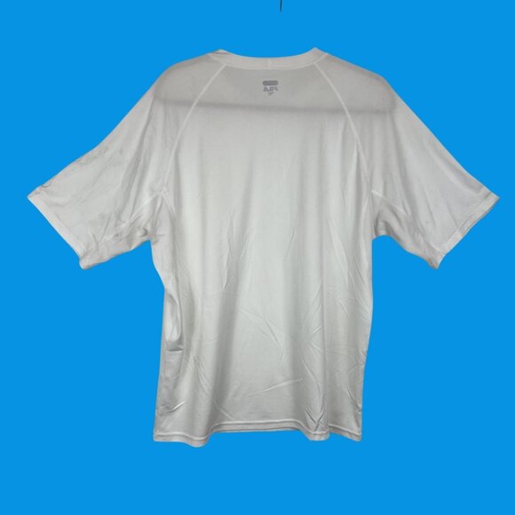 Fila Performa Mens White Crew T-Shirt XL Made in USA - Picture 8 of 12